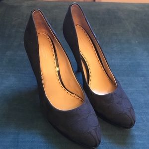 Coach black stilettos heels